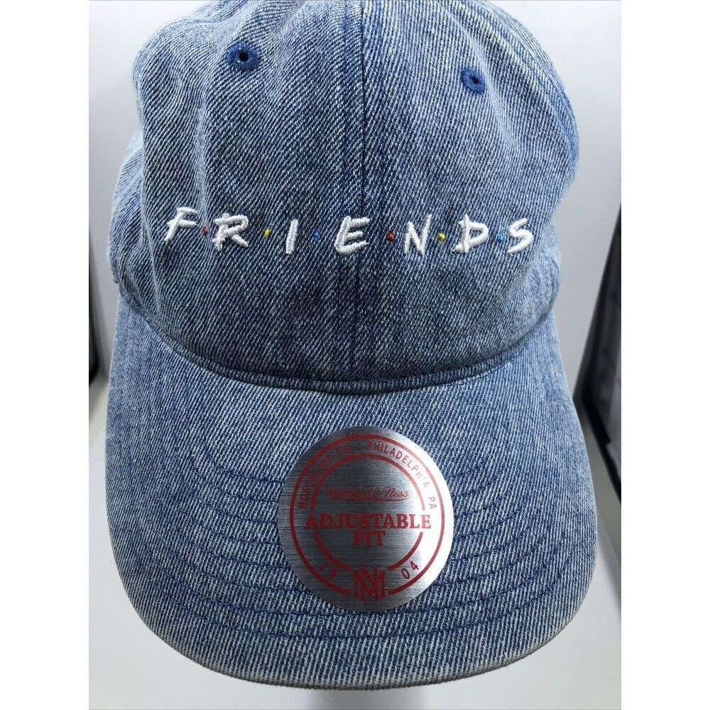 Friends TV Show Logo Mitchell & Ness Adjustable Denim Hat Baseball Cap